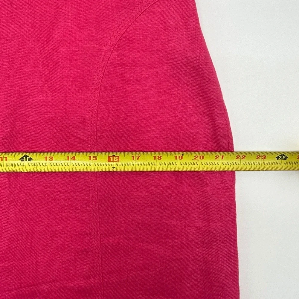 Talbots‎ Petites Pink 100% Irish Linen Sleeveless Sheath Dress Size 14P